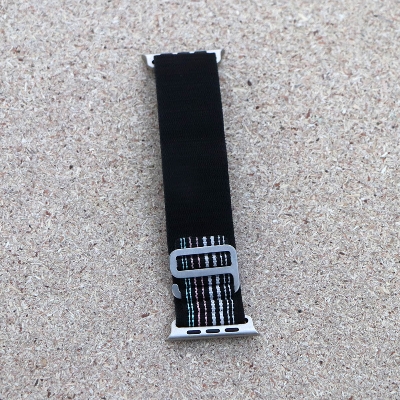 Picture of Metal Alpine Nylon Strap Band for KD99 ,HW8, DT8, S8 Max,T800, W68, TW8,HW8,Watch 8 Ultra, GS8 Ultra, N8, ZD8, Ultra Watch Series 8 Ultra Smart Watch Trail Metal Hook Loop Strap 42mm/44mm/45mm/49mm (Black Small Rainbow,Freesize)