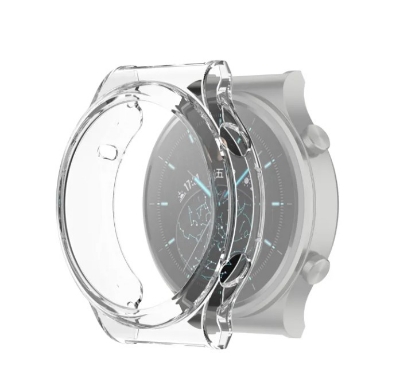 Picture of Huawei Watch Case-TPU Case for Huawei Watch GT 2, GT 2Pro, GT 2E, GT 3, GT 3 Pro, Watch 3, Watch 3 Pro All Size All-Around screen Protector cover bumper case-Full Coverage TPU Protective Case Cover (GT2 46mm Clear TPU)