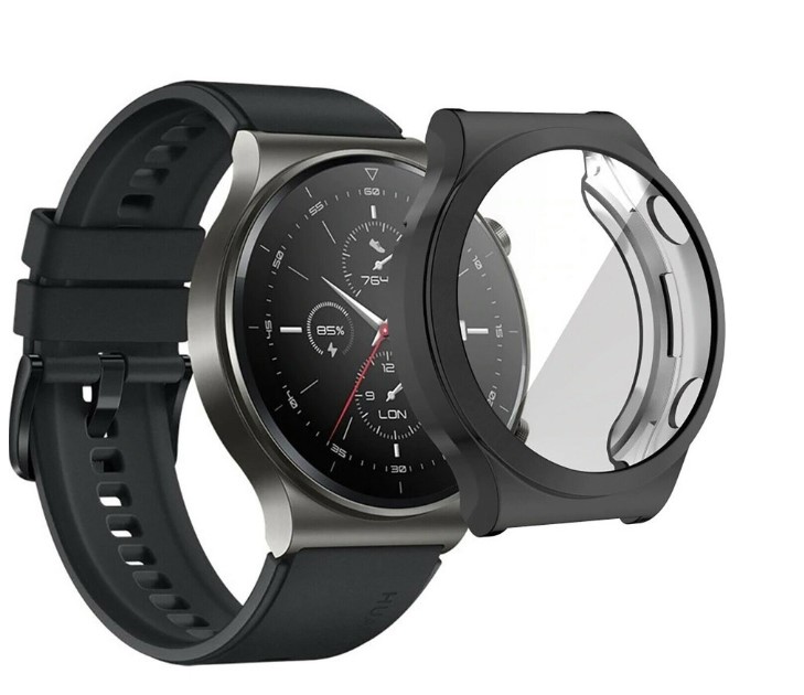 Picture of Huawei Watch Case-TPU Case for Huawei Watch GT 2, GT 2Pro, GT 2E, GT 3, GT 3 Pro, Watch 3, Watch 3 Pro All Size All-Around screen Protector cover bumper case-Full Coverage TPU Protective Case Cover (GT3 Pro 46mm Clear TPU)