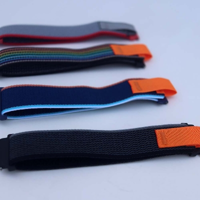 Picture of Pix 22mm Watch Strap- Trail Loop Band for 22mm Universal Watch-Suitable for Samsung Watch4/5/6, Amazfit, Xiaomi, Huawei GT 2/3 Pro Band Watch ETC (black rainbow #6,Freesize)