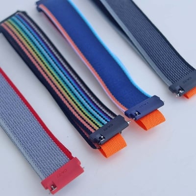 Picture of Pix 22mm Watch Strap- Trail Loop Band for 22mm Universal Watch-Suitable for Samsung Watch4/5/6, Amazfit, Xiaomi, Huawei GT 2/3 Pro Band Watch ETC (black rainbow #6,Freesize)
