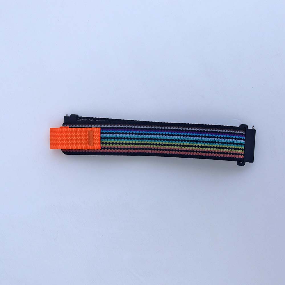 Picture of Pix 22mm Watch Strap- Trail Loop Band for 22mm Universal Watch-Suitable for Samsung Watch4/5/6, Amazfit, Xiaomi, Huawei GT 2/3 Pro Band Watch ETC (black rainbow #6,Freesize)