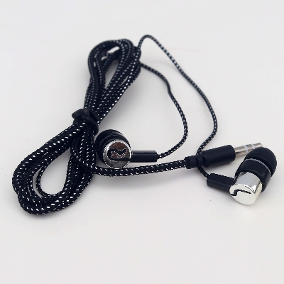 Picture of In-Ear Earphone-3.5mm Super Bass In-Ear Earphone Braided Wire Headset -Fashionable Wiring Cloth Cord Subwoofer Headphones In-Ear Braided Cord Wired Earplugs (KIN K-808 Type C)