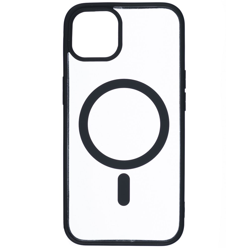 Picture of For Apple iPhone Magsafe Case -Magnetic Shockproof Transparent Wireless Charging Case For iPhone 15/15 Pro Max/15 Plus/14/14 Pro/14 Pro Max/13 Pro Max/13 Pro/13/13 Mini/12 Pro/12 Pro Max/12 Mini Transparent Protective Magsafe Border Phone Back Case (Black,iPhone 13)
