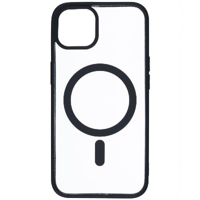 Picture of For Apple iPhone Magsafe Case -Magnetic Shockproof Transparent Wireless Charging Case For iPhone 15/15 Pro Max/15 Plus/14/14 Pro/14 Pro Max/13 Pro Max/13 Pro/13/13 Mini/12 Pro/12 Pro Max/12 Mini Transparent Protective Magsafe Border Phone Back Case (Black,iPhone 13)