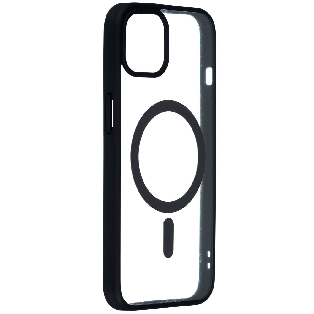 Picture of For Apple iPhone Magsafe Case -Magnetic Shockproof Transparent Wireless Charging Case For iPhone 15/15 Pro Max/15 Plus/14/14 Pro/14 Pro Max/13 Pro Max/13 Pro/13/13 Mini/12 Pro/12 Pro Max/12 Mini Transparent Protective Magsafe Border Phone Back Case (Black,iPhone 11 Pro)