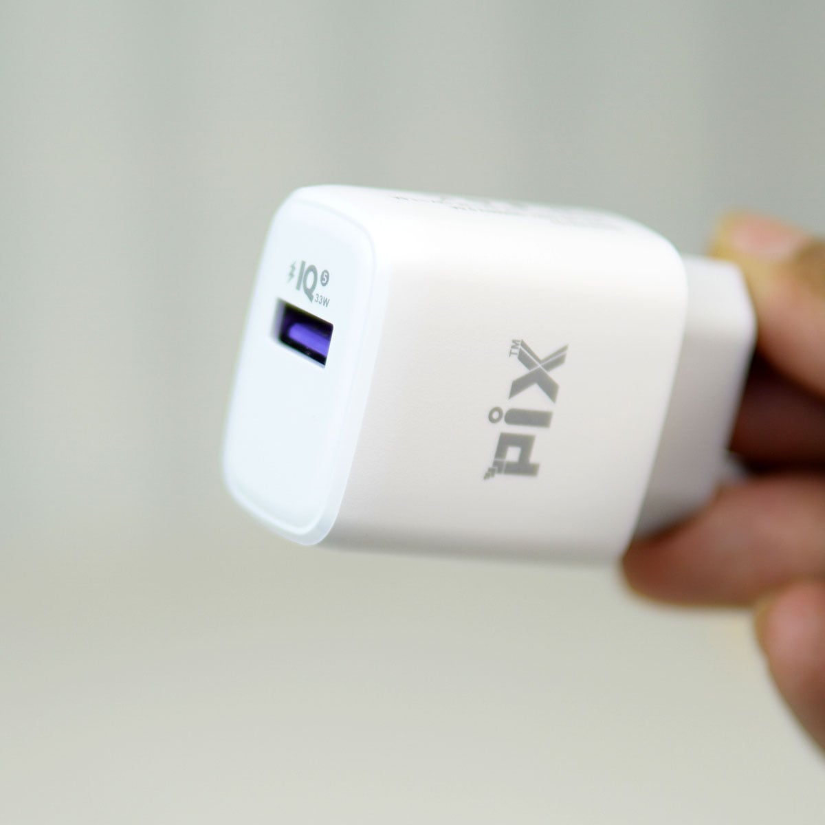 Picture of PIX 33W Charger with Type C Cable for Xiaomi, Realme, Oppo, Vivo, Samsung Android Smartphone with 3 month warranty (White,Universal)