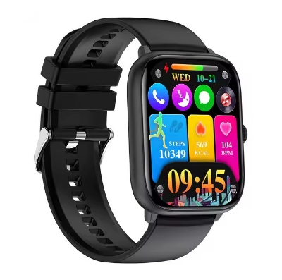 Picture of Pix Shadhin AMOLED Screen Smart Watch- Pix Shadhin IP68 Waterproof 2.06" AMOLED HD Screen Bluetooth Call Sleep Tracking Smartwatch- Premium Quality AMOLED Screen Smart Watch with free Screen Protector, Charging Cable ( Black Color) (Pix Shadin Black)
