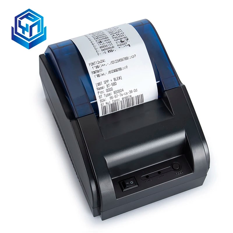 Picture of Pix 58D Desktop Pos Printer - Bluetooth and USB Thermal Pos Printer 58mm support cash drawer (Black)