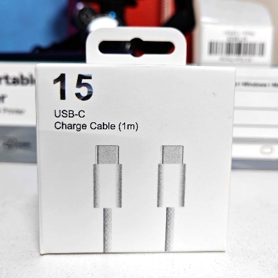 Picture of High Quality 60w Type c to Type c Nylon Oven Data Cable 1 Meter (White)