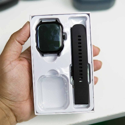Picture of Pix WK9 Max Smartwatch IPS Display with free case & screen protector gift (Black)