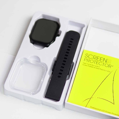 Picture of Pix WK9 Max Smartwatch IPS Display with free case & screen protector gift (Black)