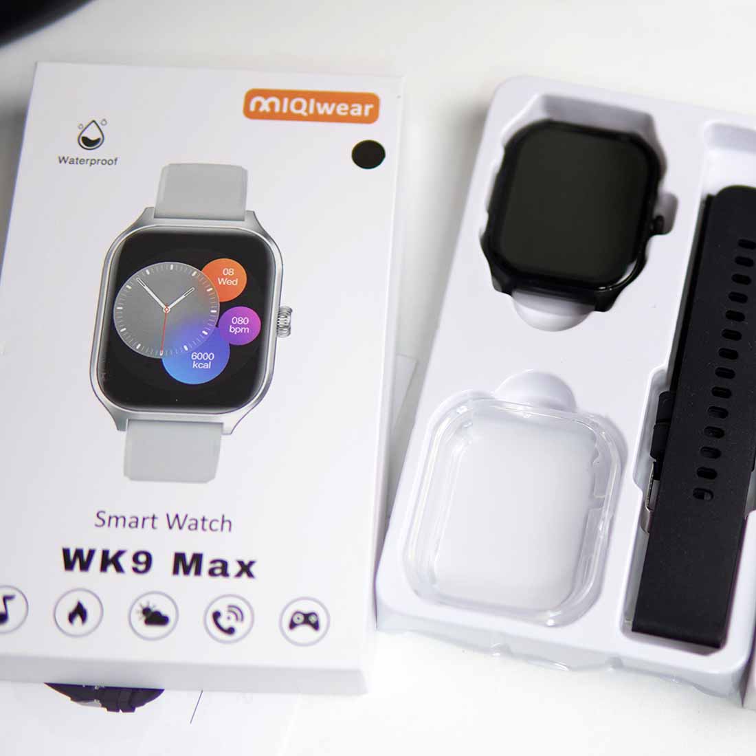 Picture of Pix WK9 Max Smartwatch IPS Display with free case & screen protector gift (Black)