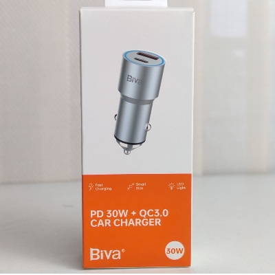 Picture of Car Charger Biva PD 30W + QC3.0 Dual Port Fast Car Charger ()