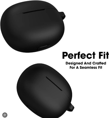 Picture of Realme T100 Buds Case Soft Silicon - Shockproof Earbuds Cover (Black)