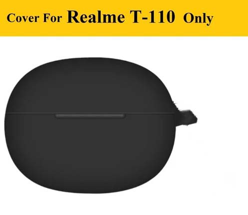 Picture of Realme T100 Buds Case Soft Silicon - Shockproof Earbuds Cover (Black)