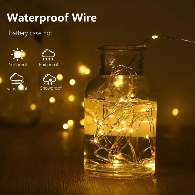 3 Meter 30 LED Fairy String Lights | Copper Wire & Battery-Operated Garland for Ambient Home Decoration (1 Piece)