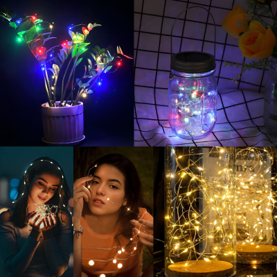 3 Meter 30 LED Fairy String Lights | Copper Wire & Battery-Operated Garland for Ambient Home Decoration (1 Piece)