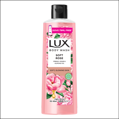 Picture of Lux Body Wash French Rose & Almond 245ml (Dove 79ml Shampoo Free)