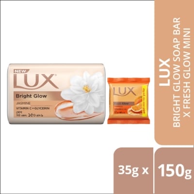 Picture of  Lux Soap Bar Bright Glow 150g (24g Soap Bar Free)