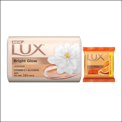 Picture of  Lux Soap Bar Bright Glow 150g (24g Soap Bar Free)