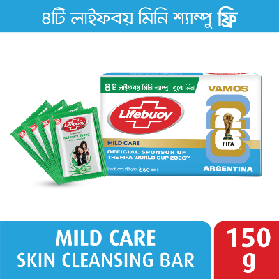 Picture of Lifebuoy Skin Cleansing Soap Bar Care 150g (Free Lifebuoy Shampoo 4 Sachet Pack)