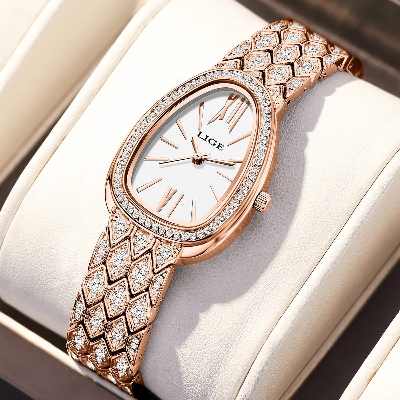 Picture of LIGE 89275 Rose Gold Luxury Women Watch Elegant & Waterproof
