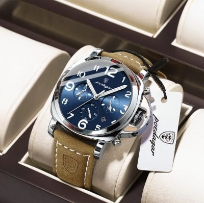Picture of Men's watch Poedagar 859 Luxury Military Watch For Men Waterproof Luminous Date Chronograph Man Watch Sports Casual Leather Men's watch
