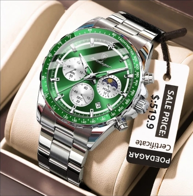 Picture of Poedagar 879 new Men's watch Chronograph active luxury fashion exclusive design waterproof imported wrist-watche for Men