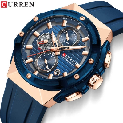 Picture of CURREN 8462 Men Watches special discount Top Brand Silicone Sport Luminous Watch Men Chronograph active Date Clock Waterproof Wristwatch Chronograph Clock