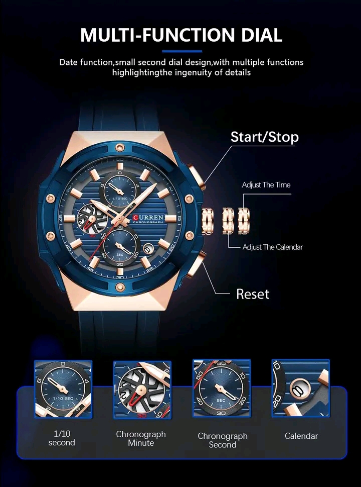 Picture of CURREN 8462 Men Watches special discount Top Brand Silicone Sport Luminous Watch Men Chronograph active Date Clock Waterproof Wristwatch Chronograph Clock
