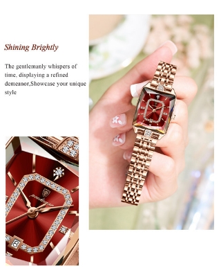 Picture of Poedagar 785 ladies watch Waterproof  square Dial uniq design Luxury Quartz Watch for Women Stainless Steel Band Wristwatch Reloj Mujer with Box