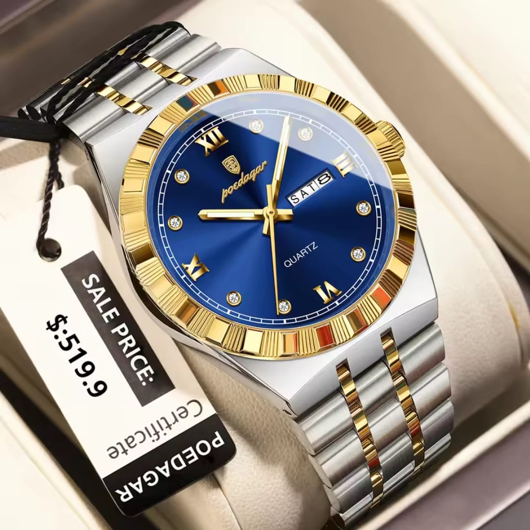 Picture of Poedagar 872 new Model Men's watch special discount unique design imported exclusive collection luxury fashion stainless steel waterproof quartz movement wrist-watch for Men