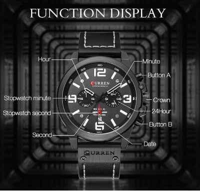 Picture of CURREN 8314 Men's Watch artificial belt Fashion Unique design imported Sports Six Pin Chronograph active Watch  Waterproof Wrisrtwatch for Men