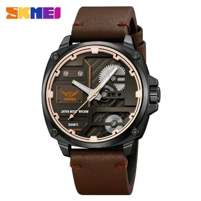 Picture of SKMEI 2289 new Men's watch special discount unique design high quality imported quartz movement waterproof leather belt wrist-watche for men