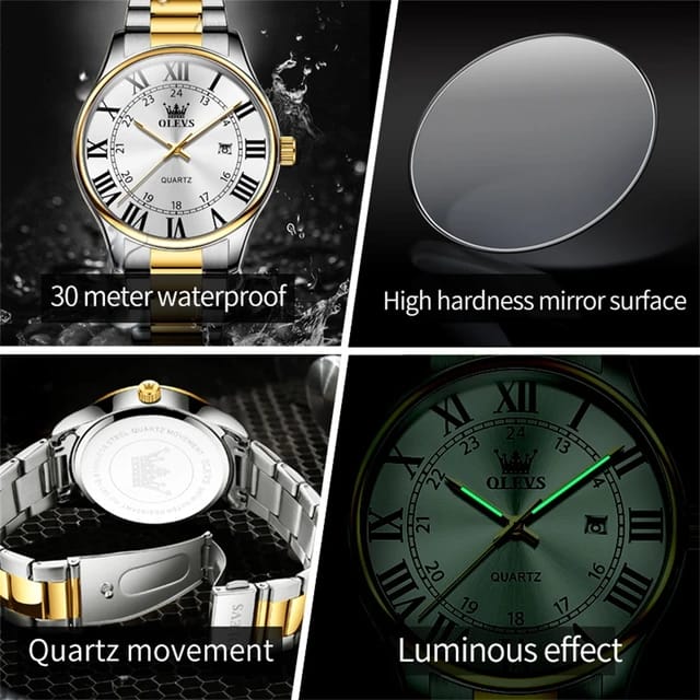 Picture of Olves 2911 new luxury fashion stainless steel imported quartz movement wrist-watch FOR men