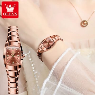 Picture of Olevs 7006 wrist-watche for women, unique design ceramic strap quartz movement waterproof watch
