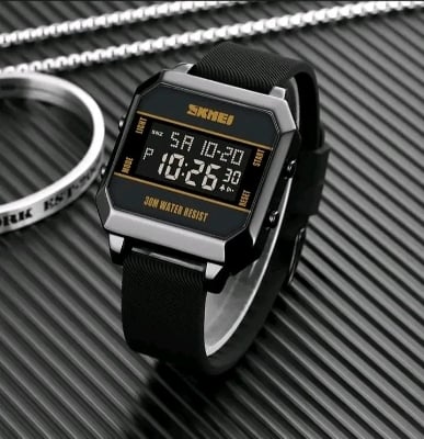 Picture of Skmei luxury fashion digital display imported Silicon belt waterproof wrist-watche for men