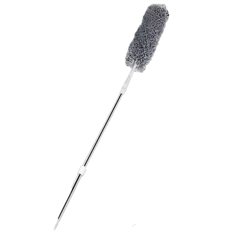 Picture of Microfiber Dusting Retractable Household Cleaner Feather Duster Car Sweeper From the Dust Brush Grey