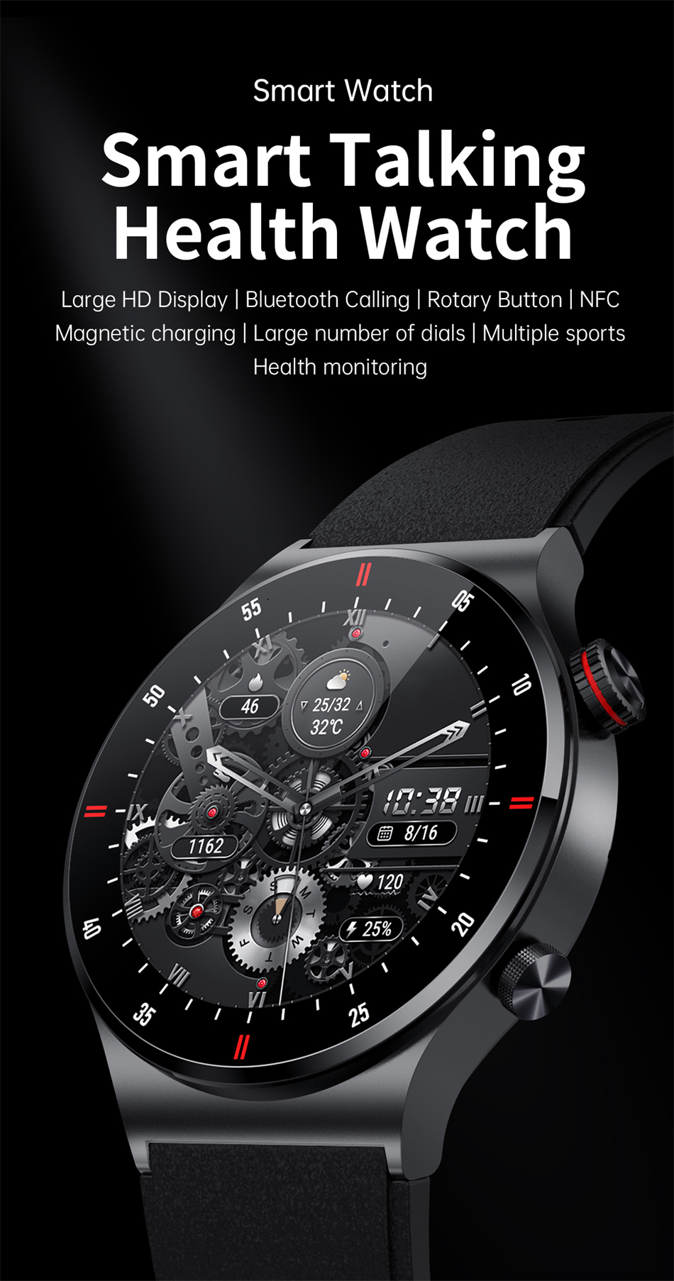 Picture of Lige BW0382 new 2023 version, Bluetooth call, HD large screen, health monitoring, answer call, dail call smartwatche for men