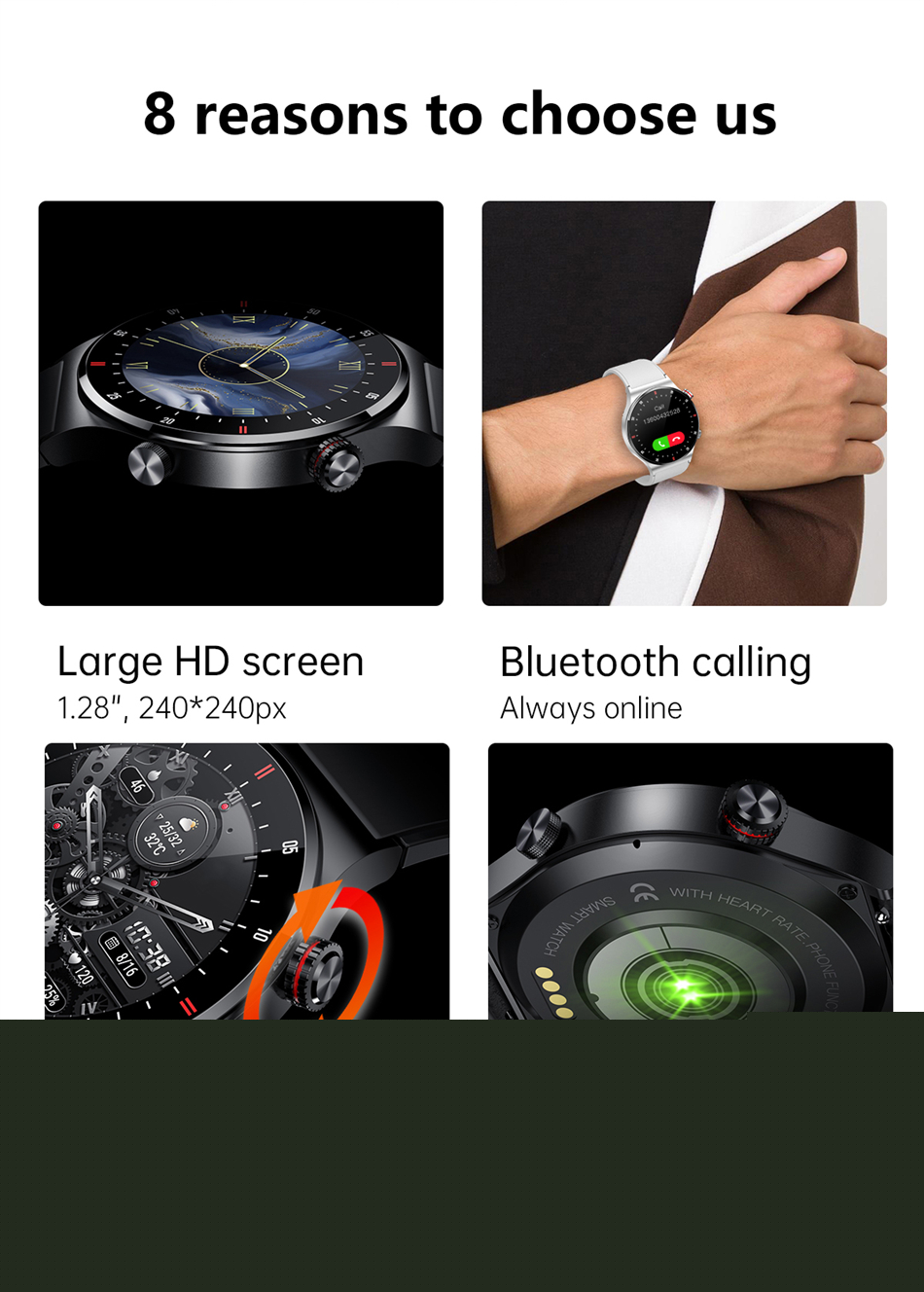 Picture of Lige BW0382 new 2023 version, Bluetooth call, HD large screen, health monitoring, answer call, dail call smartwatche for men