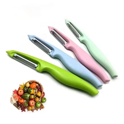 Picture of Serrated Swivel Potato Carrot Peeler Vegetables Peeler cucumber Apples Ultra Sharp PREMIUM Twin Blade Multicolor