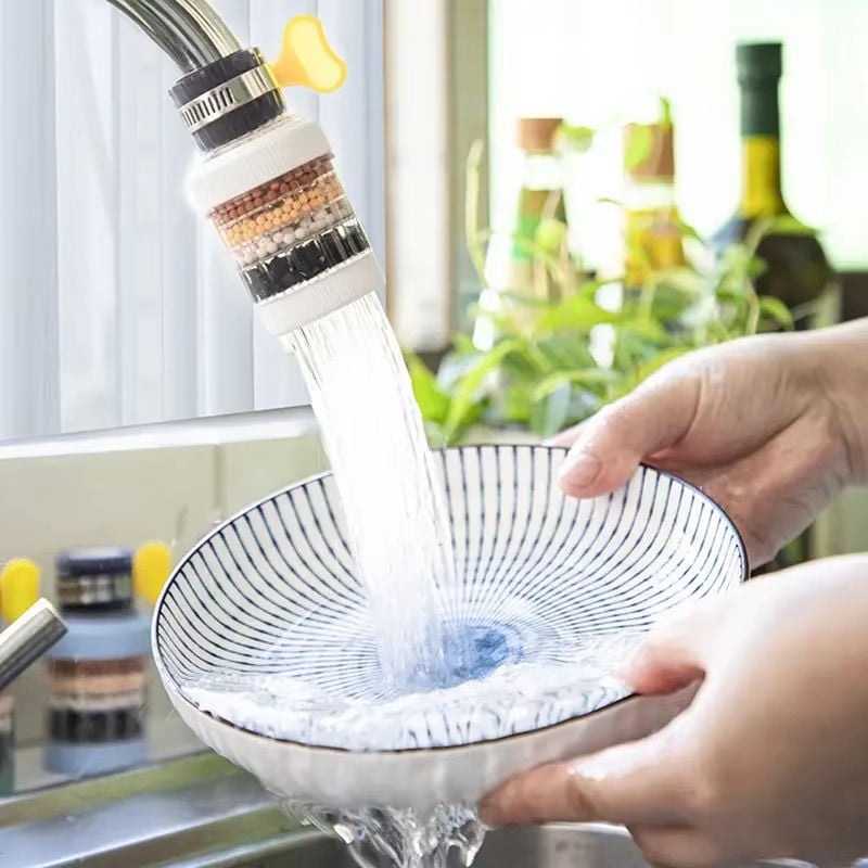 Picture of 6 Layers Faucet Water Purifier Nozzle Coconut Charcoal Medical Stone Kitchen Accessories Home Water Filter Multicolor