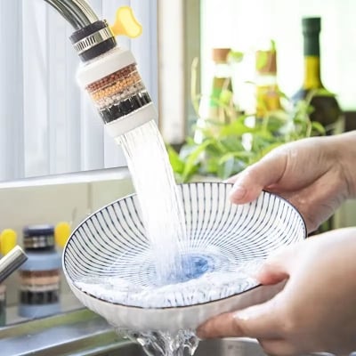 Picture of 6 Layers Faucet Water Purifier Nozzle Coconut Charcoal Medical Stone Kitchen Accessories Home Water Filter Multicolor