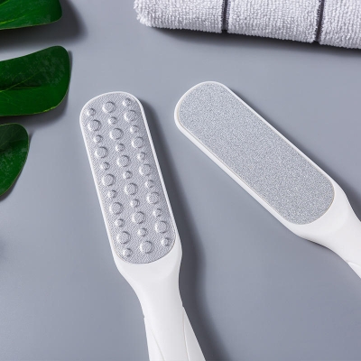 Picture of Foot Dead Skin Removed File Stainless Steel Dual -Side Foot Scrubber Rasp Calus Remover Pedicure Equipment White