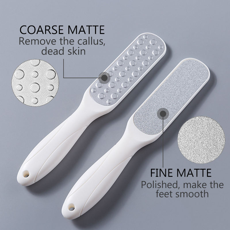 Picture of Foot Dead Skin Removed File Stainless Steel Dual -Side Foot Scrubber Rasp Calus Remover Pedicure Equipment White