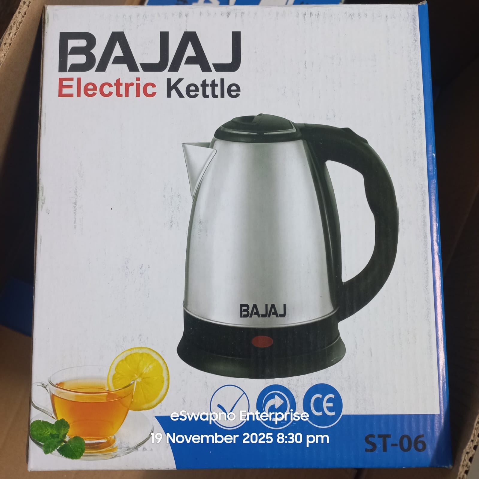 Picture of Bajaj Electric Kettle - 2L - Silver and Black - Stainless Steel - Automatic Switch Off - Best QC Product Silver