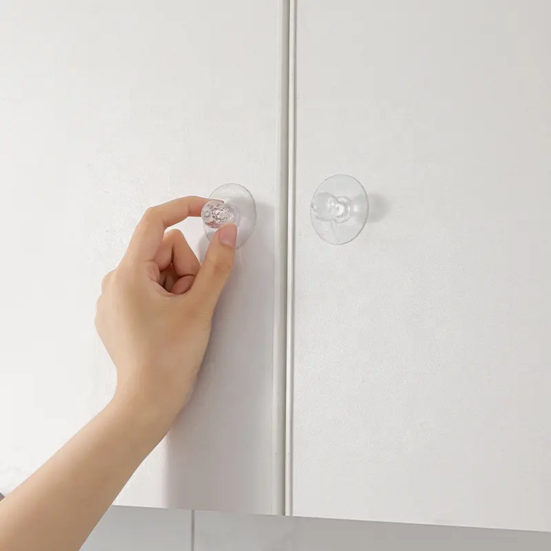 Picture of 8pcs Diamond wall hook self adhesive stylish design for multipurpose use Multicolor