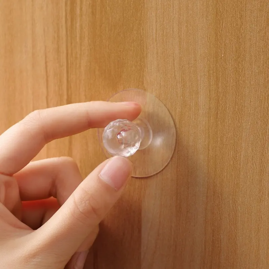Picture of 8pcs Diamond wall hook self adhesive stylish design for multipurpose use Multicolor