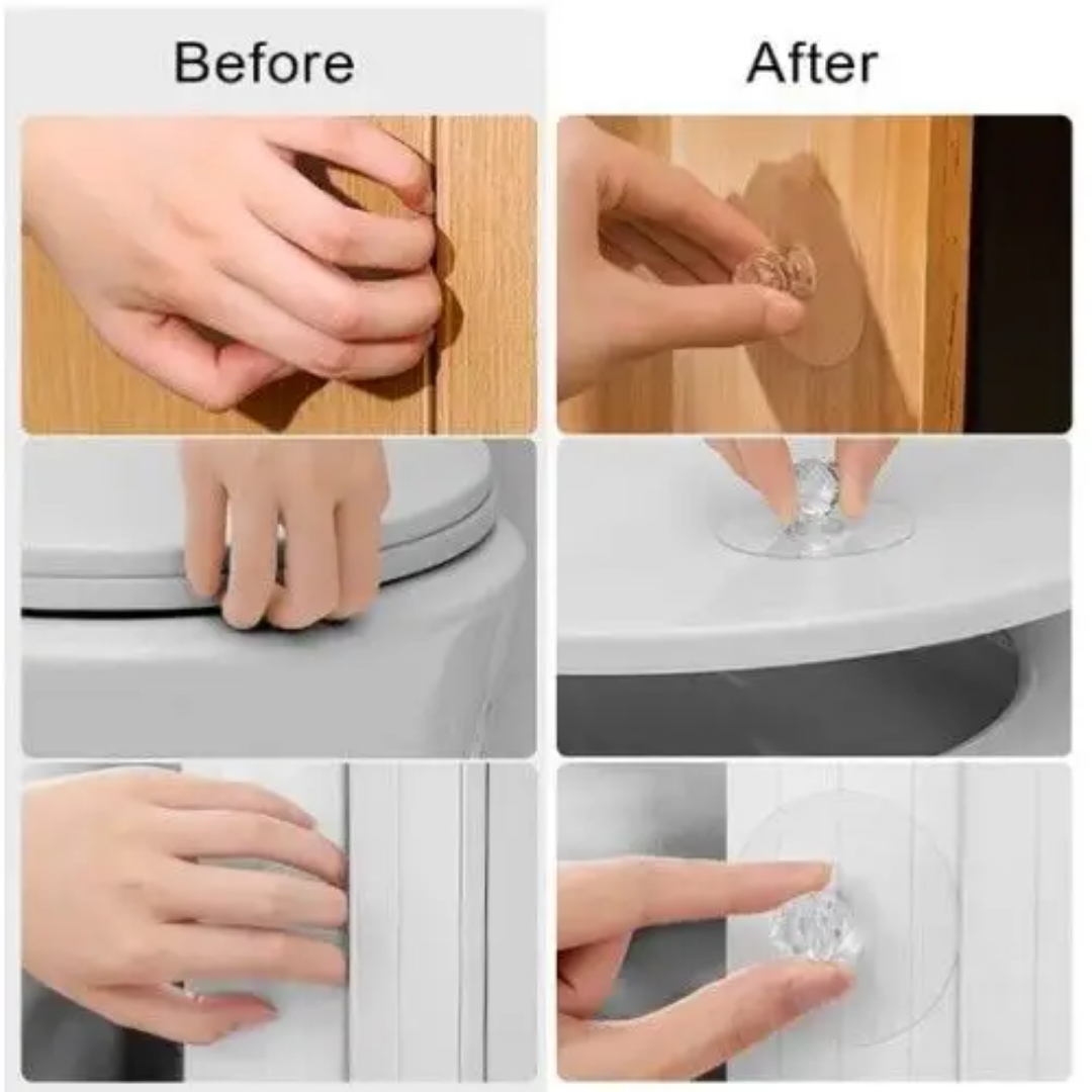 Picture of 8pcs Diamond wall hook self adhesive stylish design for multipurpose use Multicolor